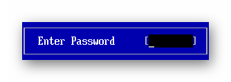Ввод пароля по запросу BIOS