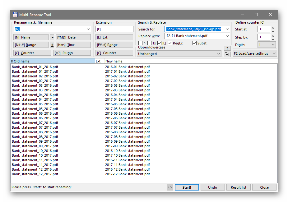 Использование программы Total Commander для массового переименования файлов