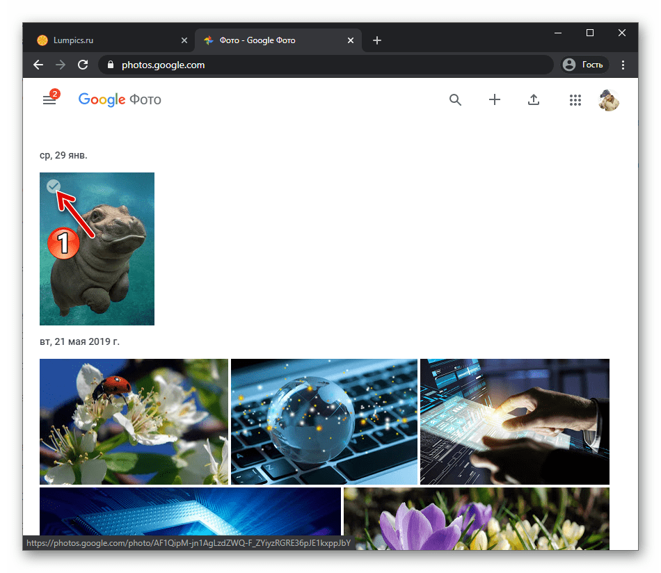 Как удалить фото из Google Фото