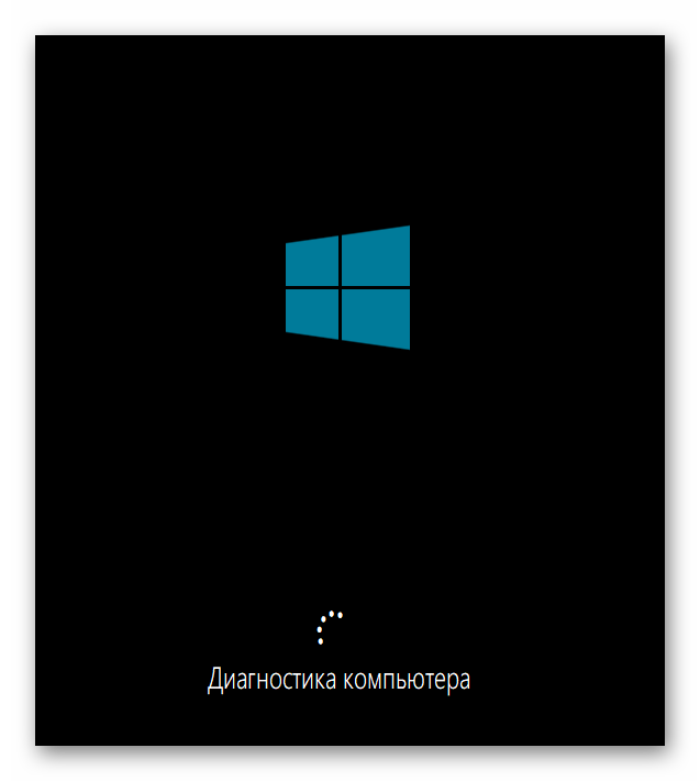 Процесс автоматической диагностики ОС при решении проблем с зависанием Windows 10 на этапе загрузки