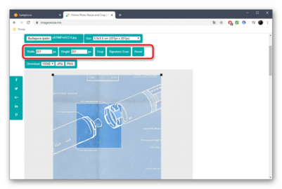 Обрезать картинку онлайн по размеру в сантиметрах