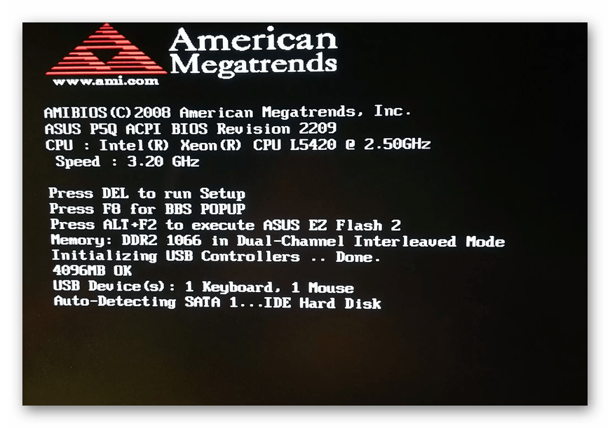 При включении компьютера появляется American Megatrends-01