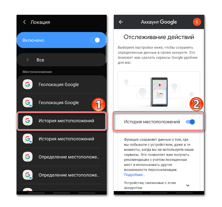 Местоположение google аккаунта