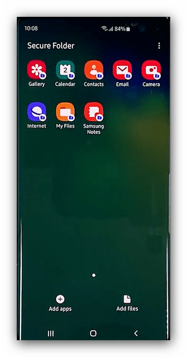 Настроенная защищённая папка для скрытия приложений на Андроиде Samsung посредством Secure Folder