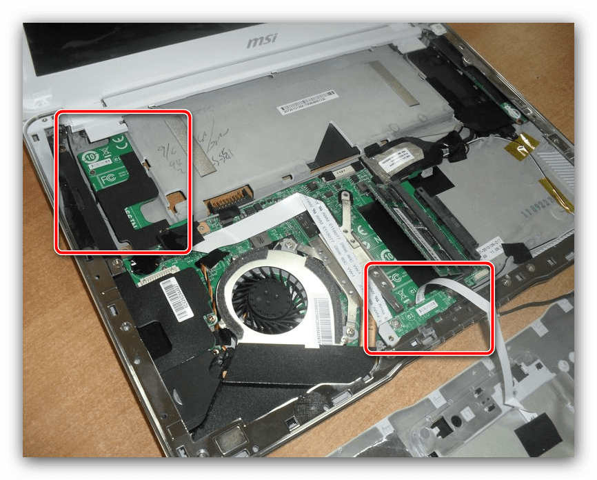 Демонтировать дополнительные элементы для разборки ноутбука MSI X370 MS-1356
