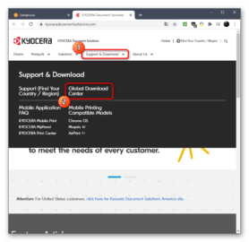 Kyocera как установить драйвер