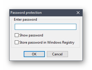 Ввод пароля для доступа к игре при защите программой PELock в Windows 10