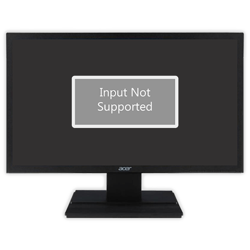 Input Not Supported у монитора Acer