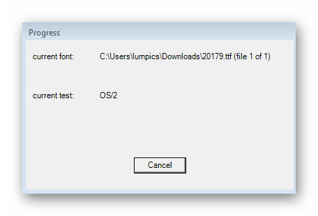 Процесс проверки шрифта перед исправлением ошибки Не является правильным шрифтом в Windows 7