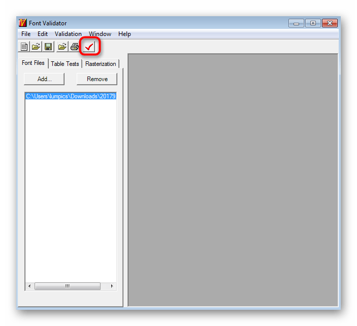 Запуск проверки шрифта перед исправлением ошибки Не является правильным шрифтом в Windows 7