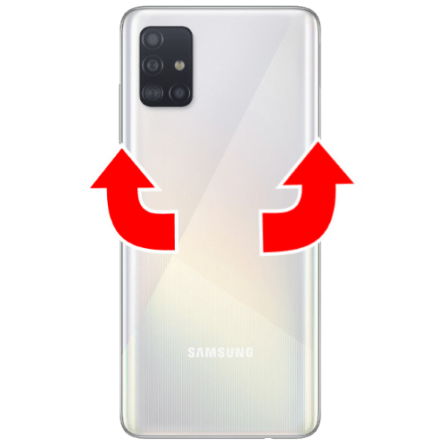 Снятие крышки с телефона Samsung