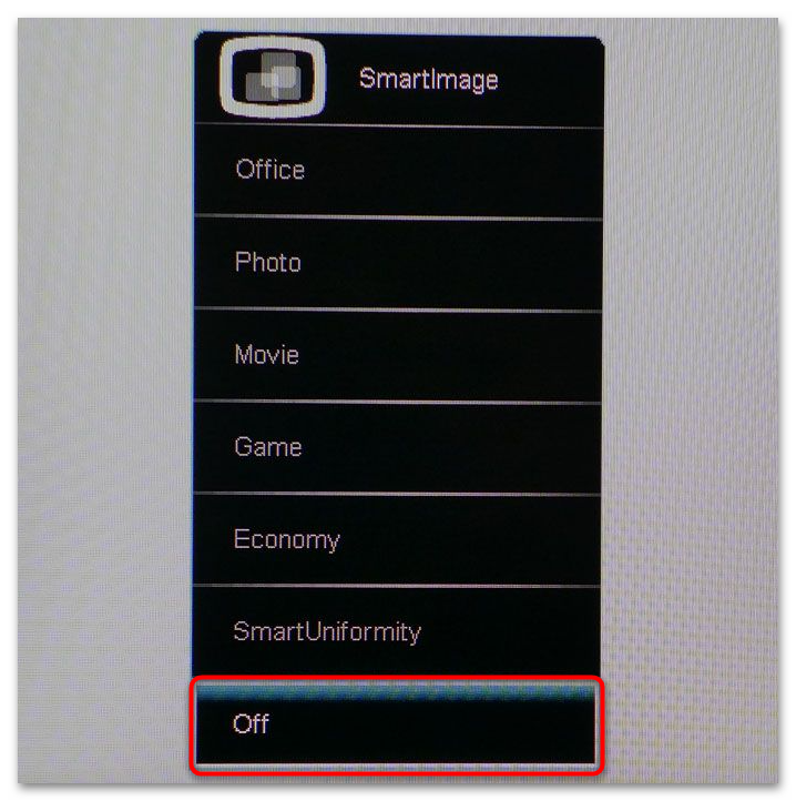 Как убрать SmartImage On Off на мониторе-07