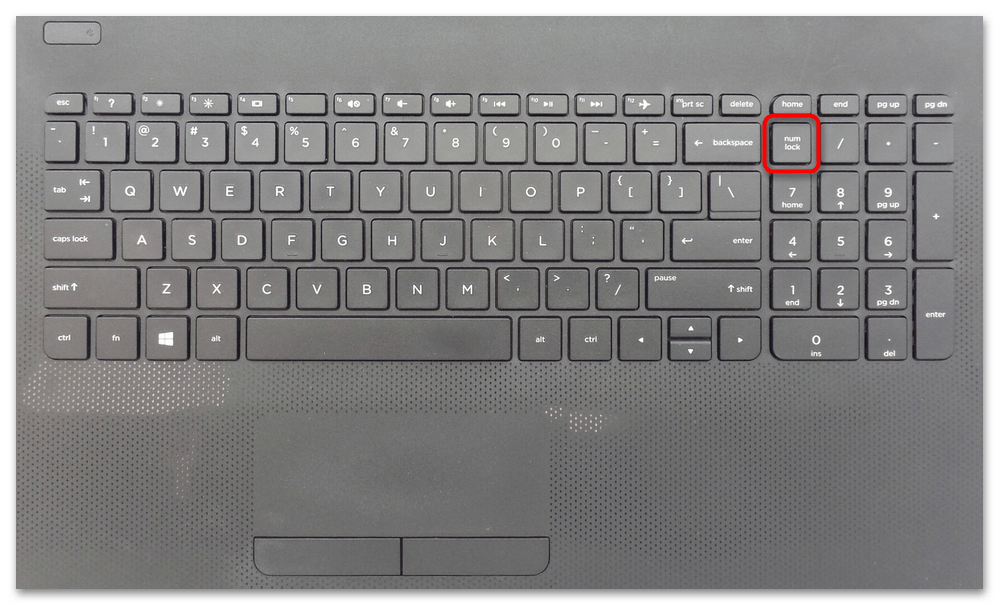 Включение клавиатуры на ноутбуке HP