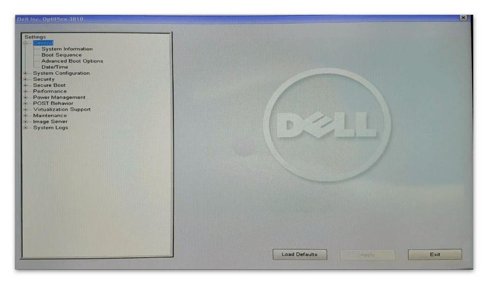 Вход в BIOS на ноутбуках Dell