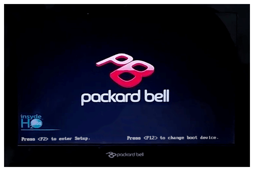Вход в BIOS на ноутбуках Packard Bell