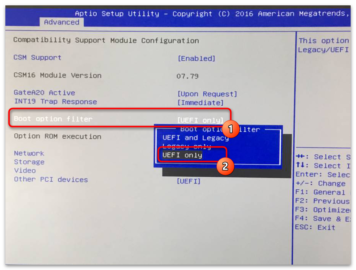 Как включить uefi в биосе