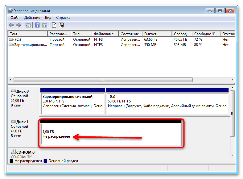 как исправить ошибку «диск не распределен» в windows 7-3
