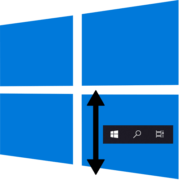 как увеличить панель задач в windows 10
