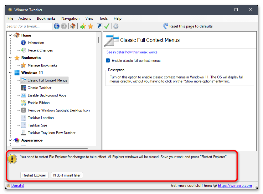Как вернуть старое контекстное меню в Windows 11-023