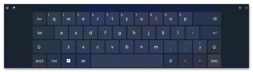 Включение экранной клавиатуры в Windows 11