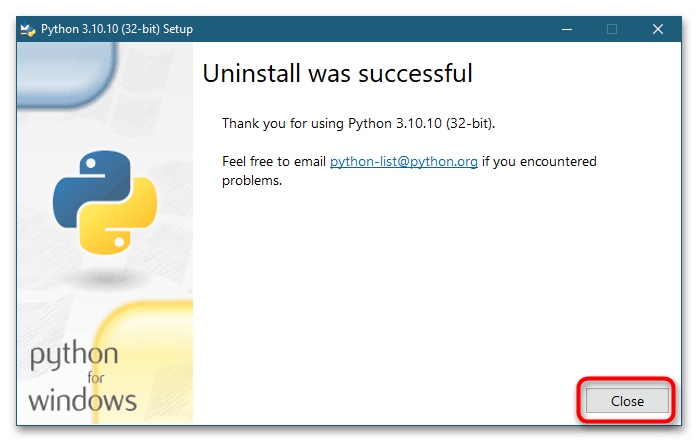 Как полностью удалить python в Windows 10-8