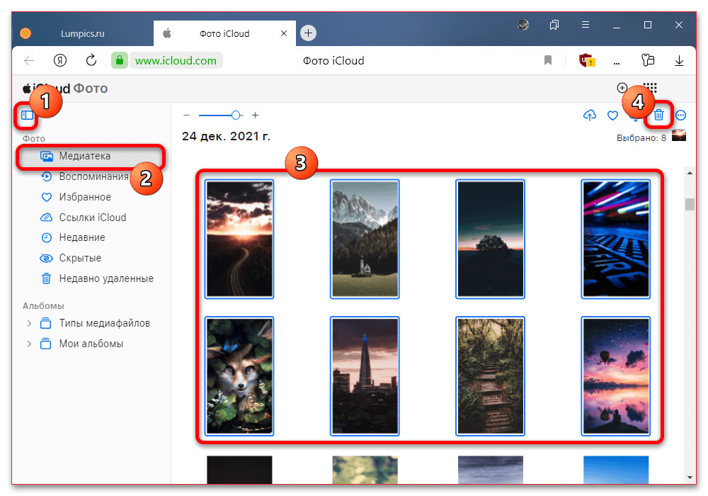 Как удалить фото из iCloud_007