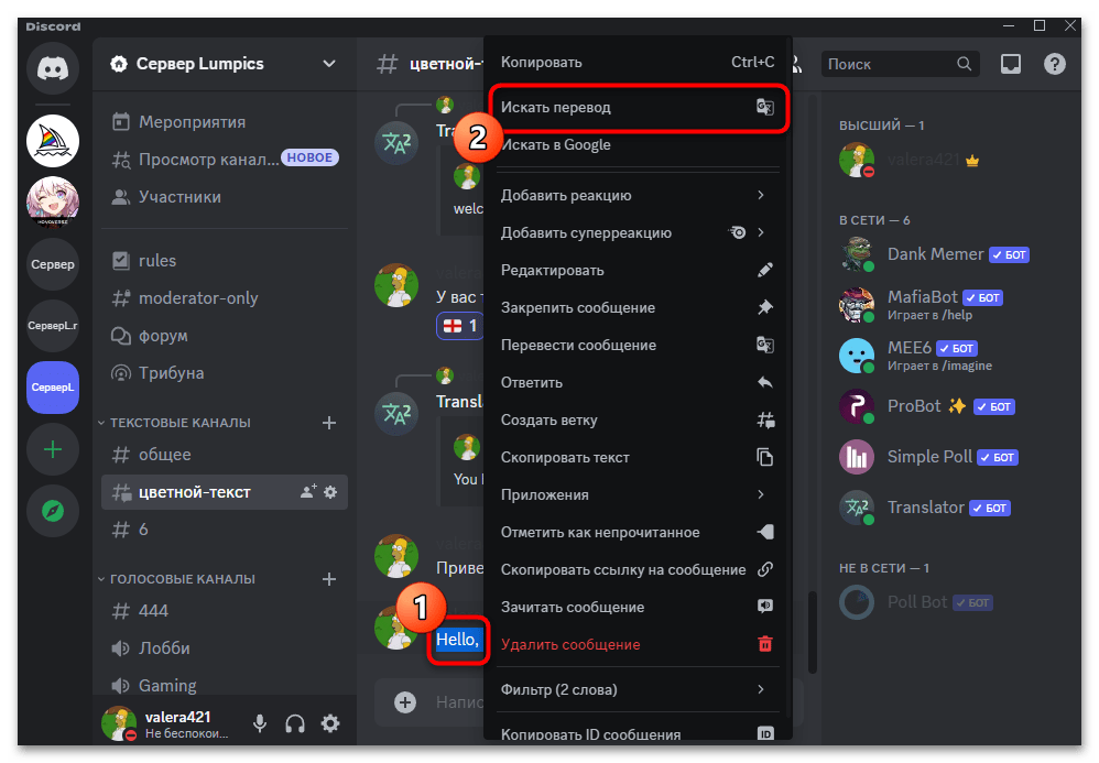Как включить переводчик в Дискорде-040