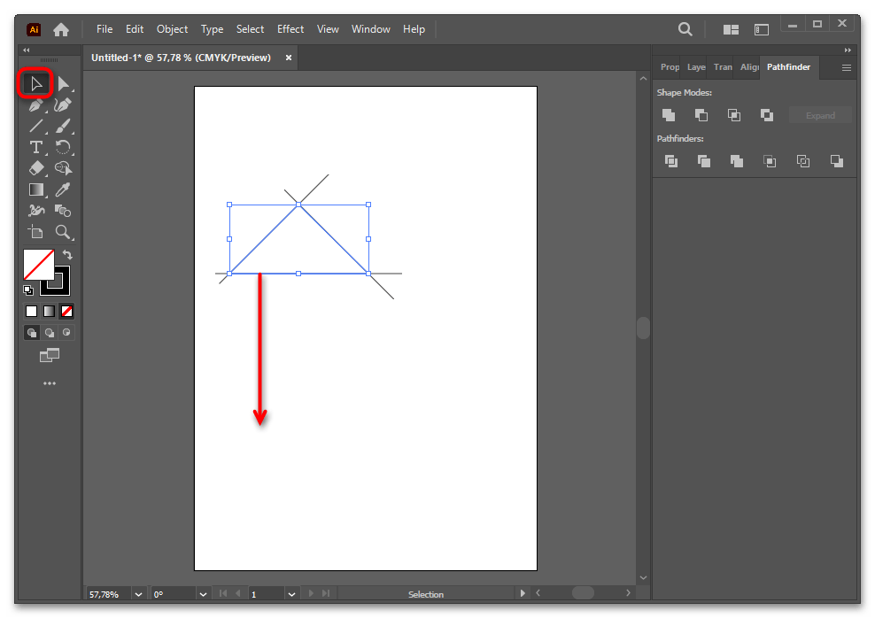 Как сделать треугольник в Иллюстраторе-028