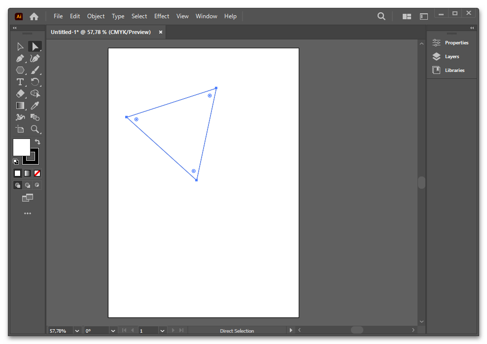 Как сделать треугольник в Иллюстраторе-03