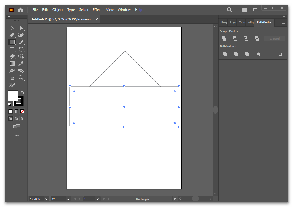 Как сделать треугольник в Иллюстраторе-038