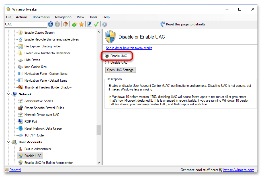 Как включить контроль учетных записей в Windows 10-021
