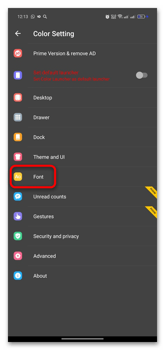 как поменять цвет шрифта на андроиде-15