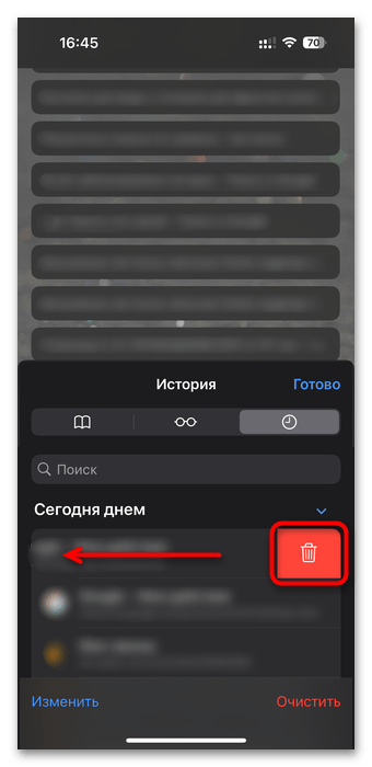 Как очистить историю на айфоне-011