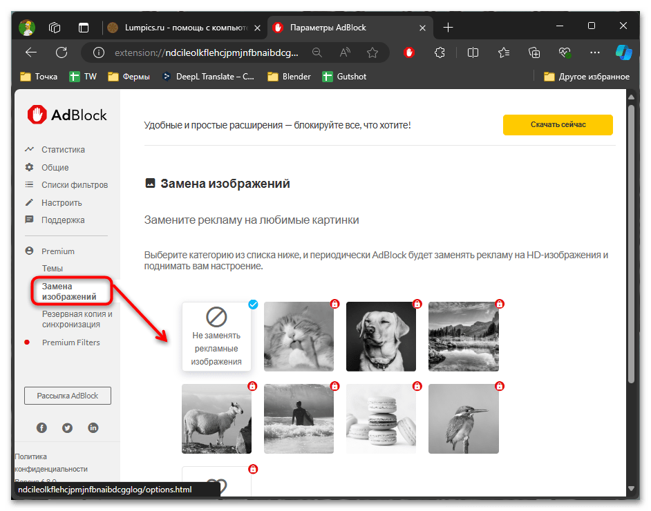 Расширение адблок для браузера Edge-029