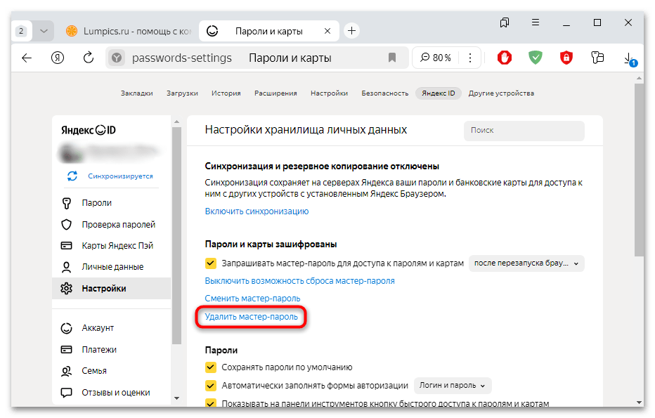 не сохраняются пароли и логины в яндекс браузере-06