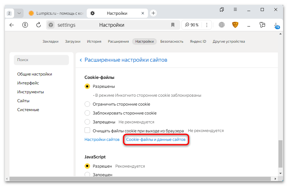 как посмотреть файлы куки в яндекс браузере-03