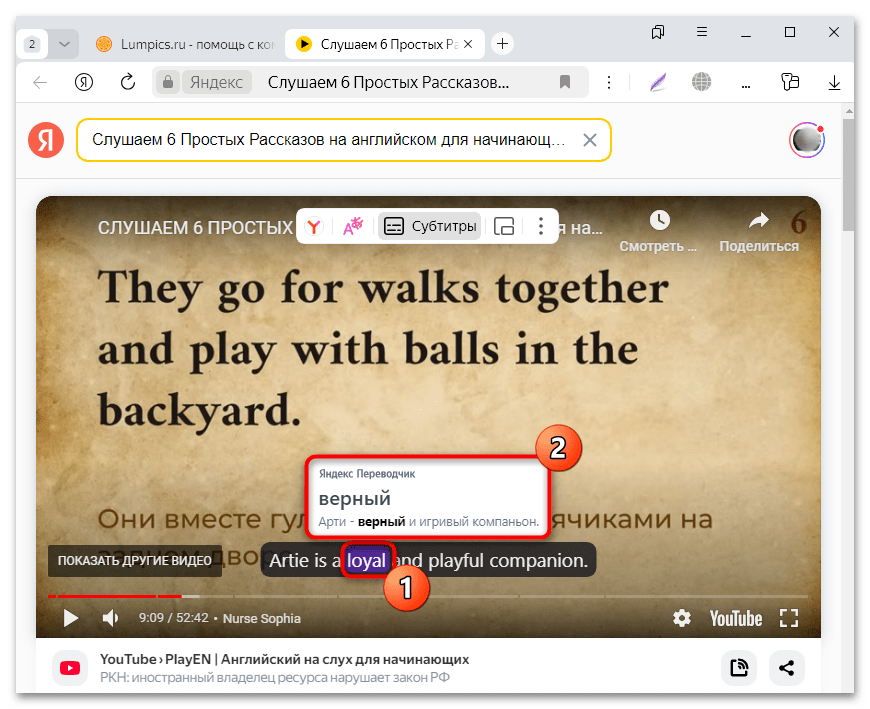как включить перевод субтитров в яндекс браузере-03