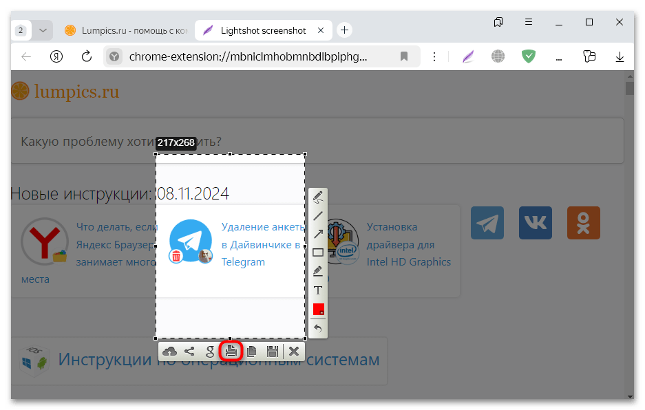 lightshot для яндекс браузера-13