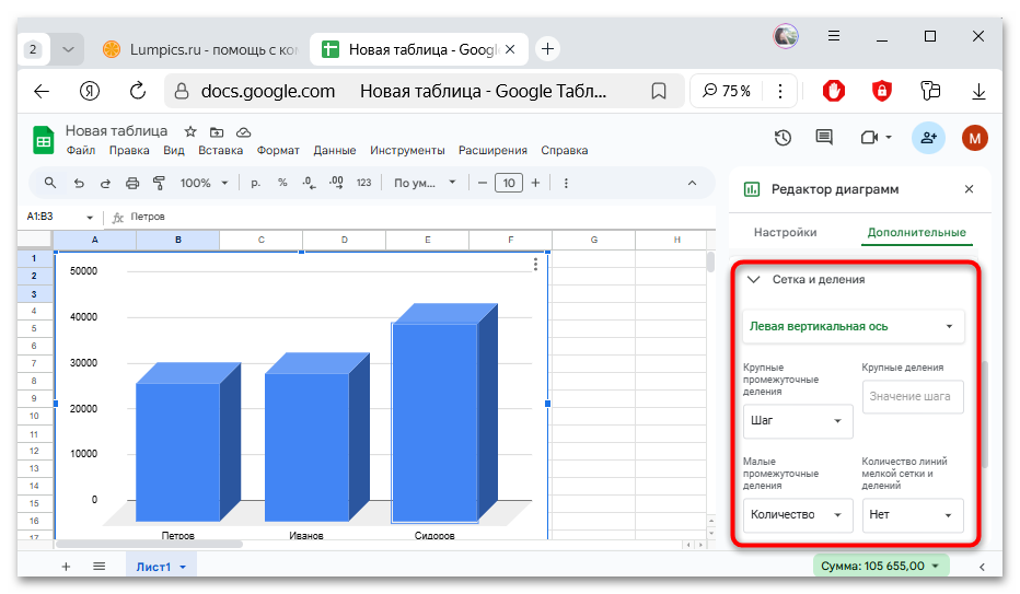 как сделать диаграмму в гугл таблицах-15