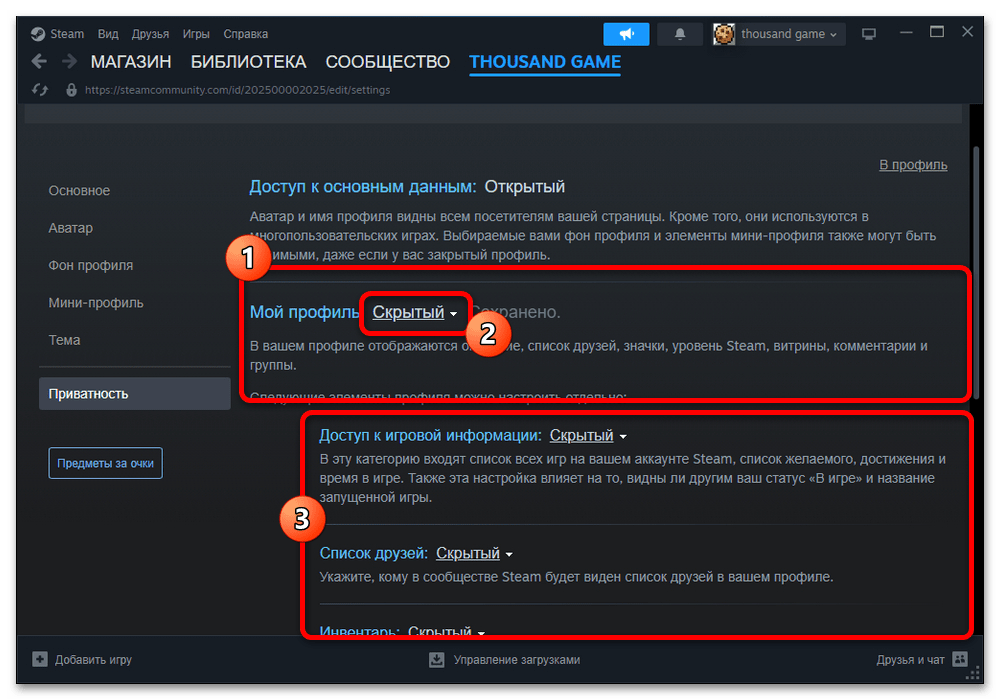 Как убрать недавнюю активность в Стиме_003