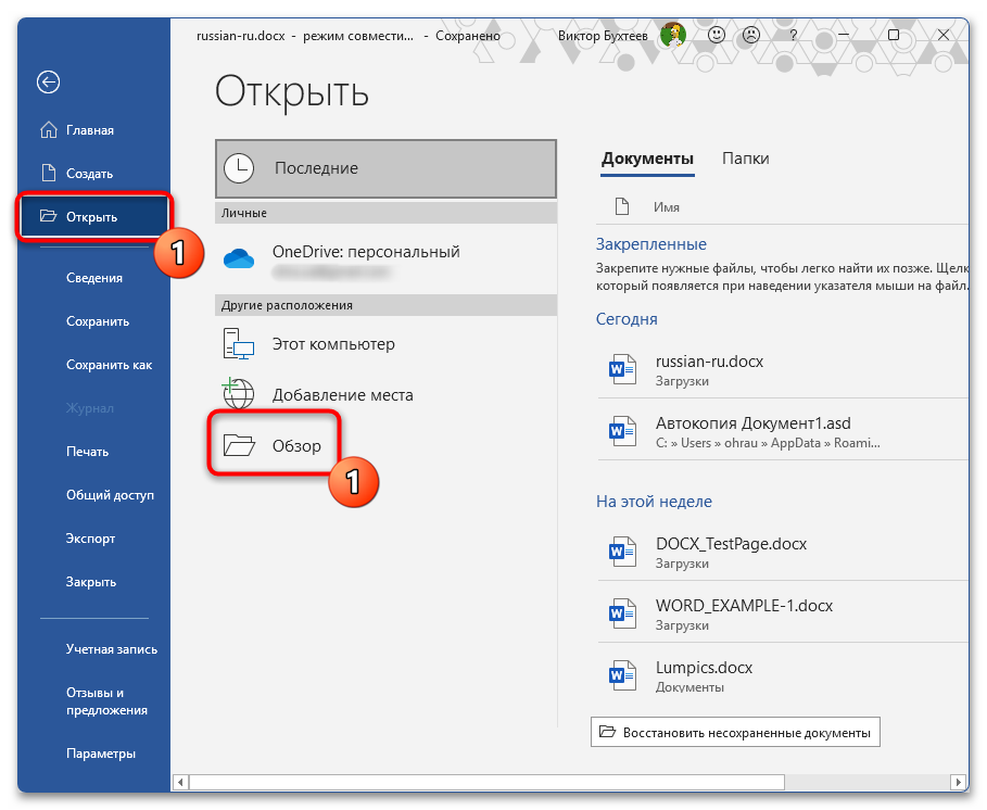 Как открыть ASD-файл Ворд-14