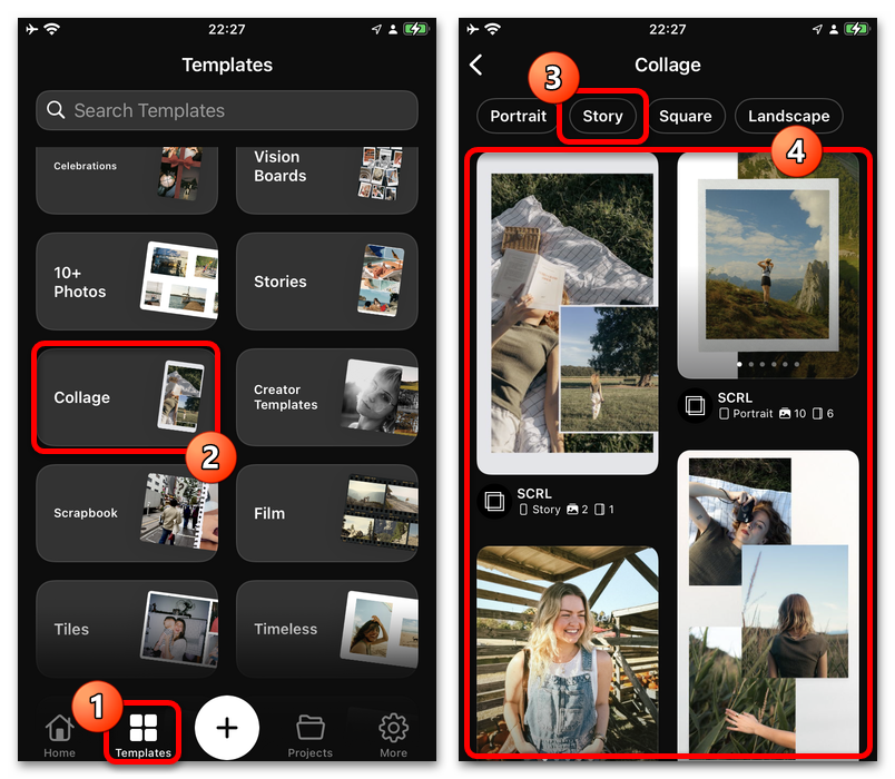 Как сделать коллаж из нескольких фотографий в истории в ВК_010