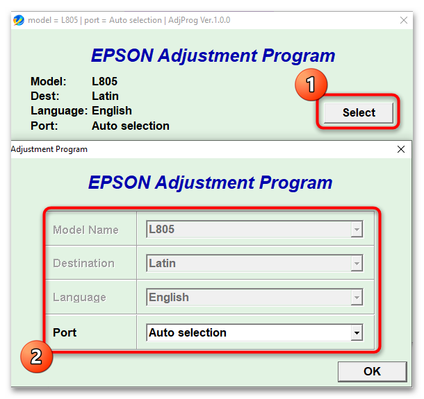 Сброс памперса Epson L3100-06